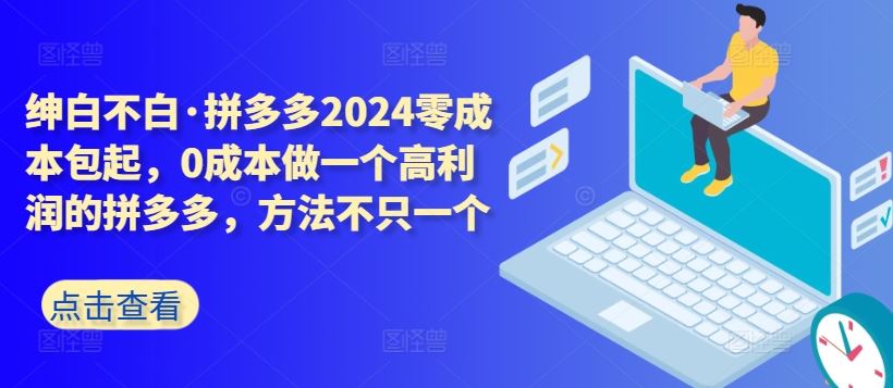 拼多多2024零成本包起，0成本做一个高利润的拼多多，方法不只一个-928网创