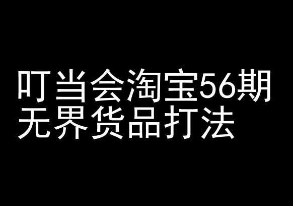 叮当会淘宝56期：无界货品打法-淘宝开店教程-928网创