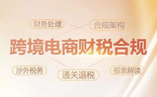 跨境老板财税合规特训营，规避财税风险、提升企业利润-928网创