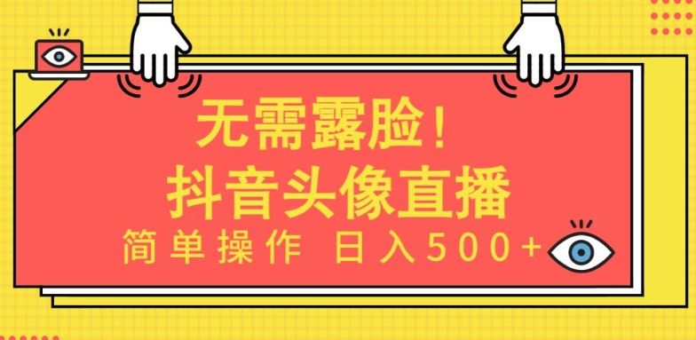 无需露脸，Ai头像直播项目，简单操作日入500+【揭秘】-928网创