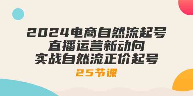 2024电商自然流起号，直播运营新动向 实战自然流正价起号（25节课）-928网创
