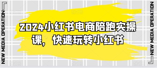 2024小红书电商陪跑实操课，快速玩转小红书，超过20节精细化课程-928网创