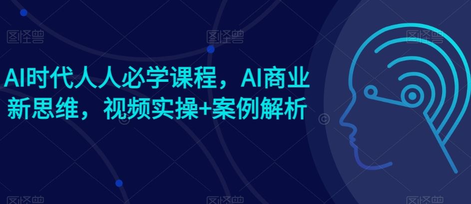 AI时代人人必学课程，AI商业新思维，视频实操+案例解析【赠AI商业爆款案例】-928网创