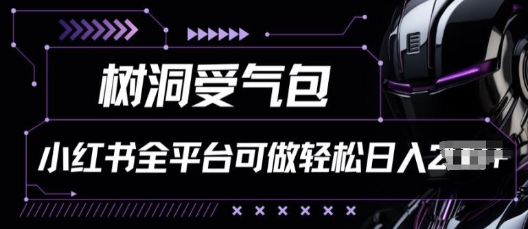 小红书等全平台树洞受气包项目，轻松日入一两张【揭秘】-928网创