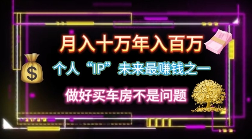 个人“ip”月入10w，年入100w-928网创