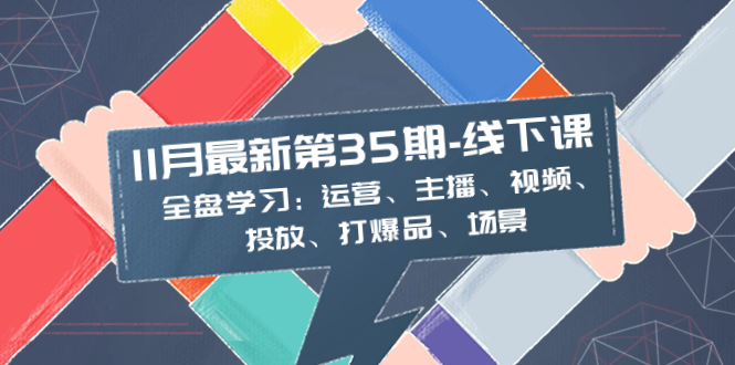 （8314期）11月最新-35期-线下课：全盘学习：运营、主播、视频、投放、打爆品、场景-928网创