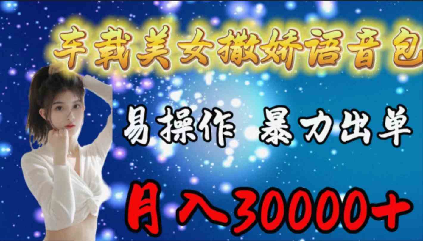 （9710期）车载女生撒娇语音包，易操作，暴力出单，月入30000+-928网创