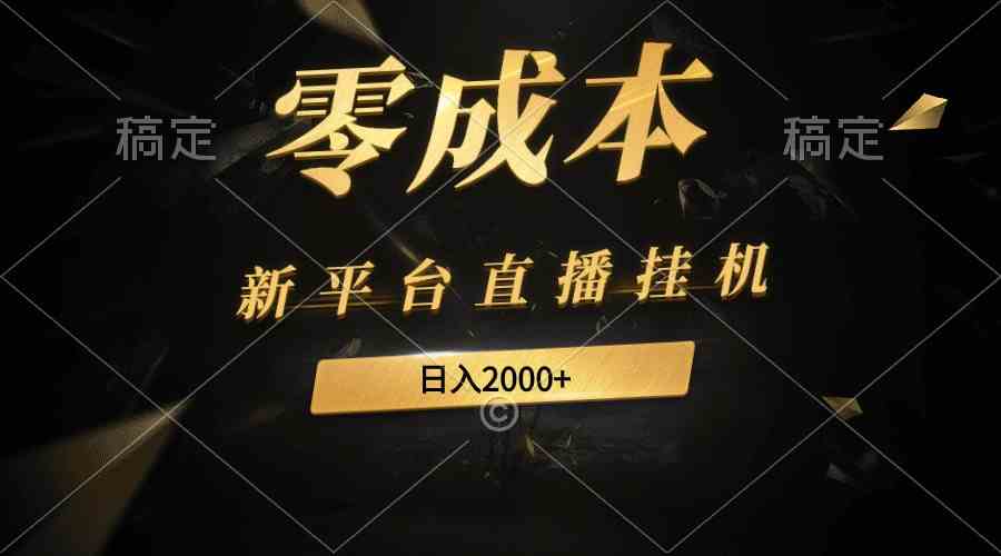 （9841期）新平台直播挂机最新玩法，0成本，不违规，日入2000+-928网创