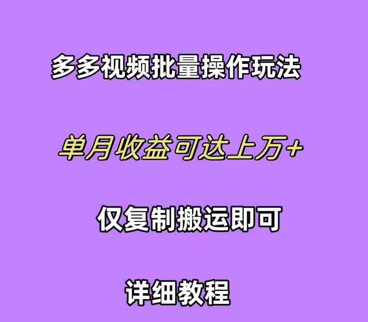 （10029期）拼多多视频带货快速过爆款选品教程 每天轻轻松松赚取三位数佣金 小白必…-928网创