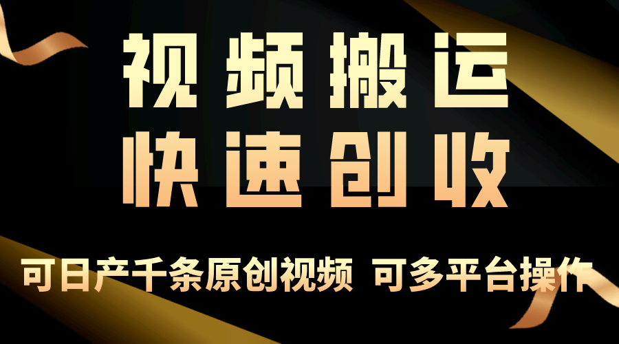（10417期）一步一步教你赚大钱！仅视频搬运，月入3万+，轻松上手，打通思维，处处…-928网创