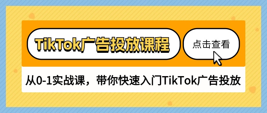 （10731期）TikTok广告投放课程，从0-1实战课，带你快速入门TikTok广告投放（30节课）-928网创
