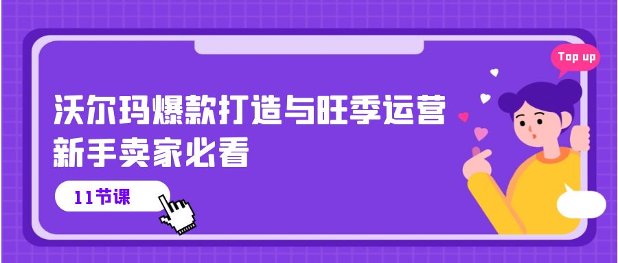 （10660期）沃尔玛 爆款打造与旺季运营，新手卖家必看（11节视频课）-928网创