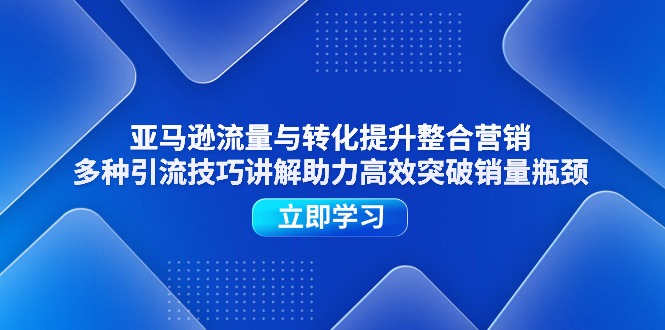 （11335期）亚马逊流量与转化提升整合营销，多种引流技巧讲解助力高效突破销量瓶颈-928网创