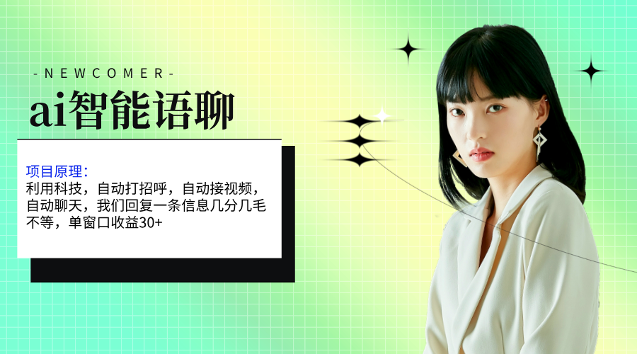 （11383期）ai智能语聊，单窗口30+单机500+，无脑干！！！-928网创