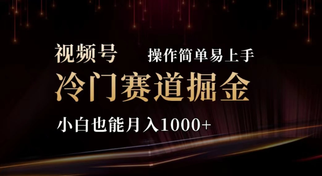 （11378期）2024视频号冷门赛道掘金，操作简单轻松上手，小白也能月入1000+-928网创