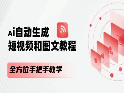AI自动生成短视频和图文课程，全方位手把手教学-928网创