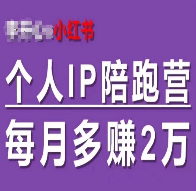 小红书个人IP陪跑营，60天拥有自动转化成交的双渠道个人IP，每月多赚2w-928网创