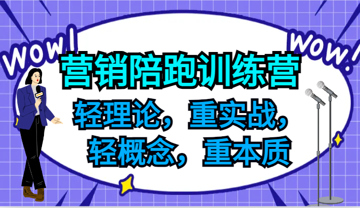 营销陪跑训练营，轻理论，重实战，轻概念，重本质，适合中小企业和初创企业的老板-928网创