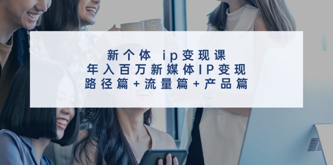 新个体ip变现课，年入百万新媒体IP变现，路径篇+流量篇+产品篇-928网创
