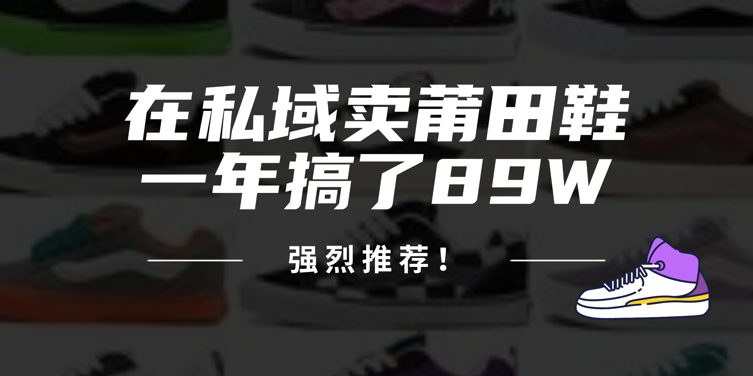 （12370期）24年在私域卖莆田鞋，一年搞了89W，强烈推荐！-928网创
