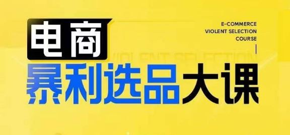 电商暴利选品大课，3大选品思维模式，助力电商企业实现利润突破-928网创
