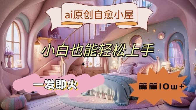 ai原创治愈小屋，小白也能轻松上手，一发即火，篇篇10w+【揭秘】-928网创