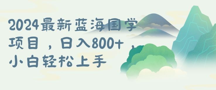 国学项目，长期蓝海可矩阵，从0-1的过程【揭秘】-928网创