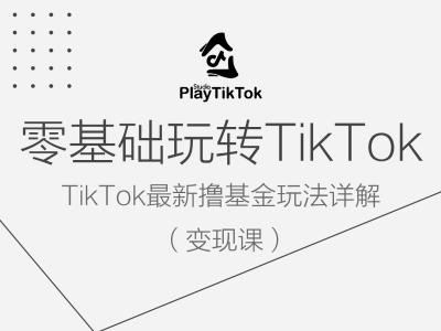 零基础玩转TiKToK变现课，TikTok最新撸基金玩法详解-928网创