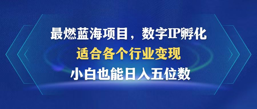 （12941期）最燃蓝海项目  数字IP孵化  适合各个行业变现  小白也能日入5位数-928网创