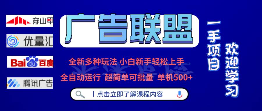 （13258期）广告联盟 全新多种玩法 单机500+  全自动运行  可批量运行-928网创