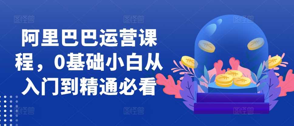 阿里巴巴运营课程，0基础小白从入门到精通必看-928网创