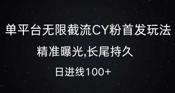 单平台无限截流创业粉首发玩法，精准曝光，长尾持久，日引流100+【揭秘】-928网创