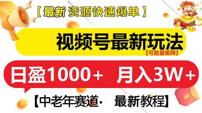 （13530期）视频号最新玩法 中老年赛道 月入3W+-928网创