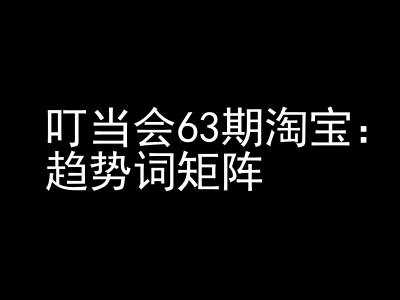 《淘宝天猫打爆班》原创高阶技术第63期，趋势词矩阵技术和玩法-928网创
